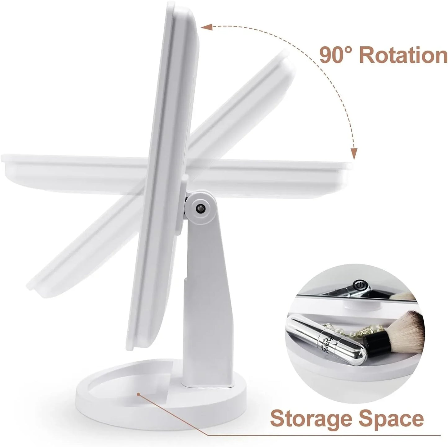 Espelho de Maquiagem com Iluminação LED