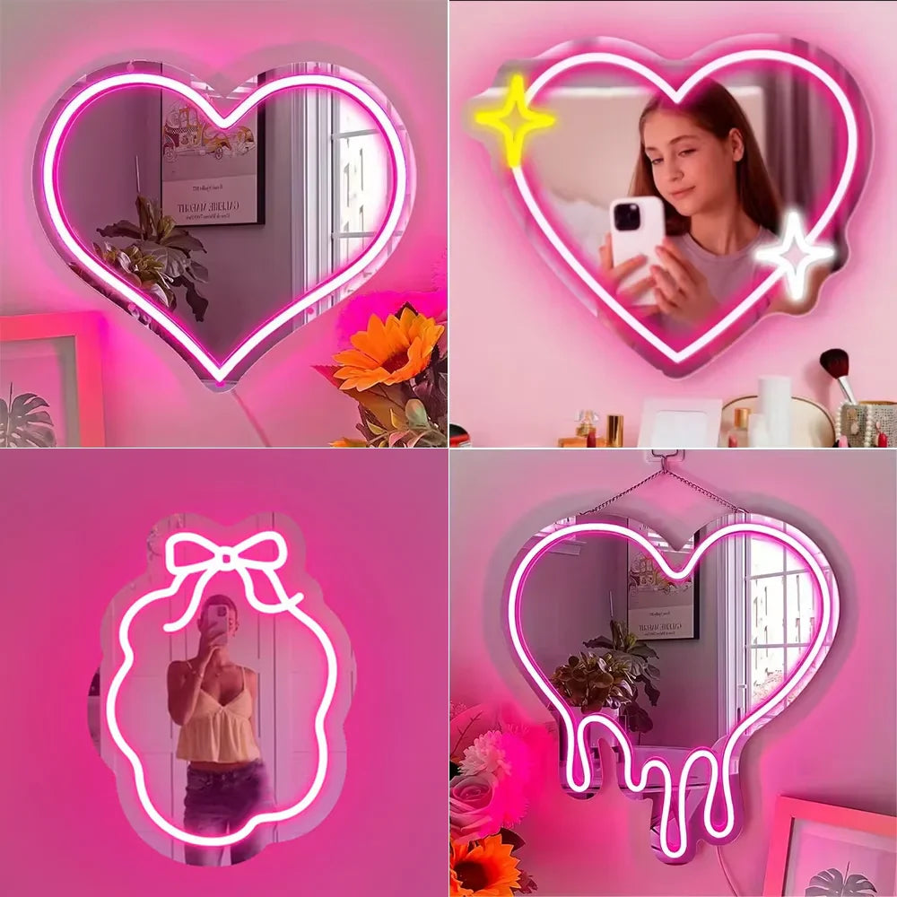 Espelho Luminária Neon