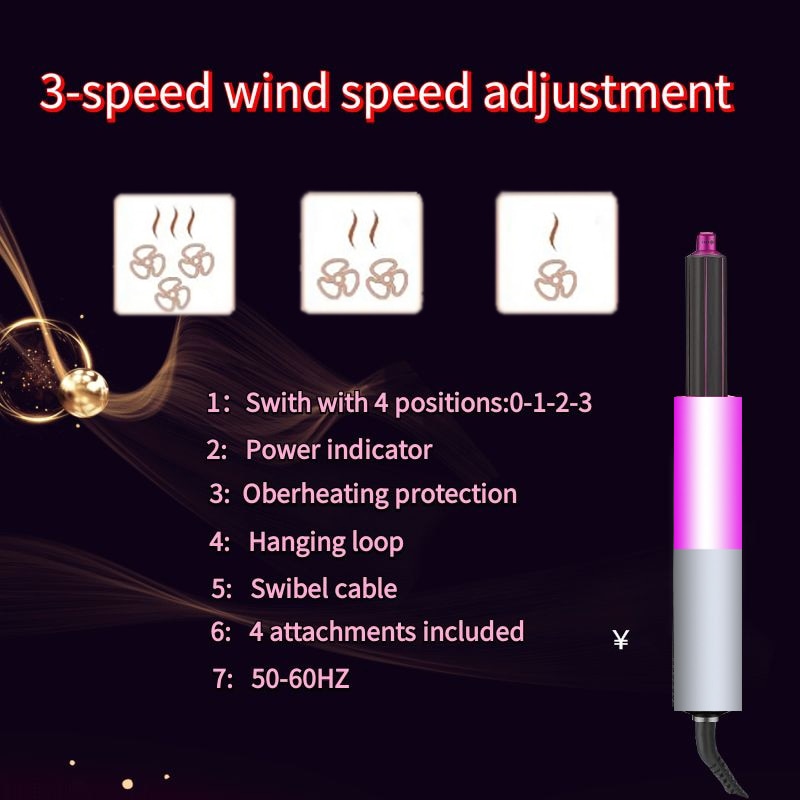 5 in 1 Hair Dryer Hot Comb Set Wet and Dry Professional Curling Iron Hair Straightener Styling Tool Hair Dryer Household