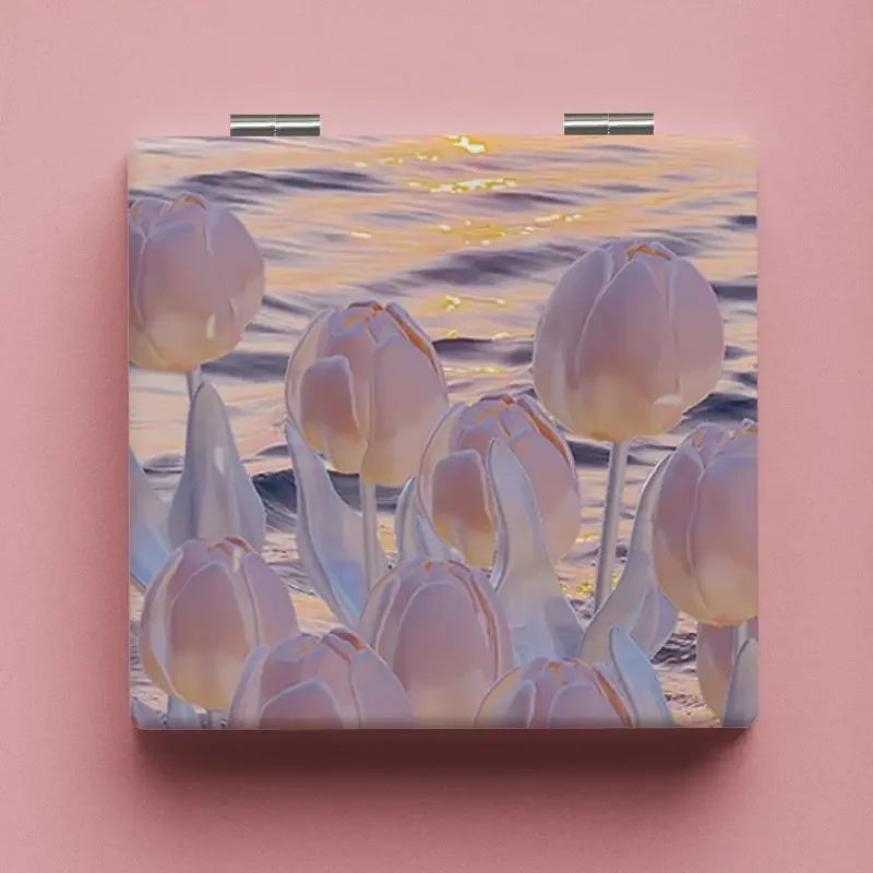 Espelho de Maquiagem Portátil Dupla Face