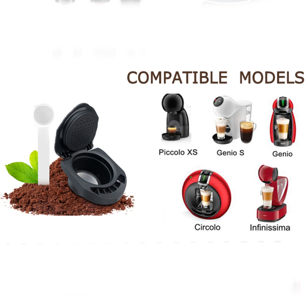 ICafilas Adapter for Dolce Gusto Reusable Capsule Refillable Cafetera Expreso Coffee For  PICCOLO XS/Genio S Machine