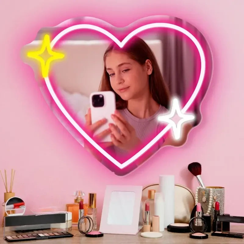 Espelho Luminária Neon