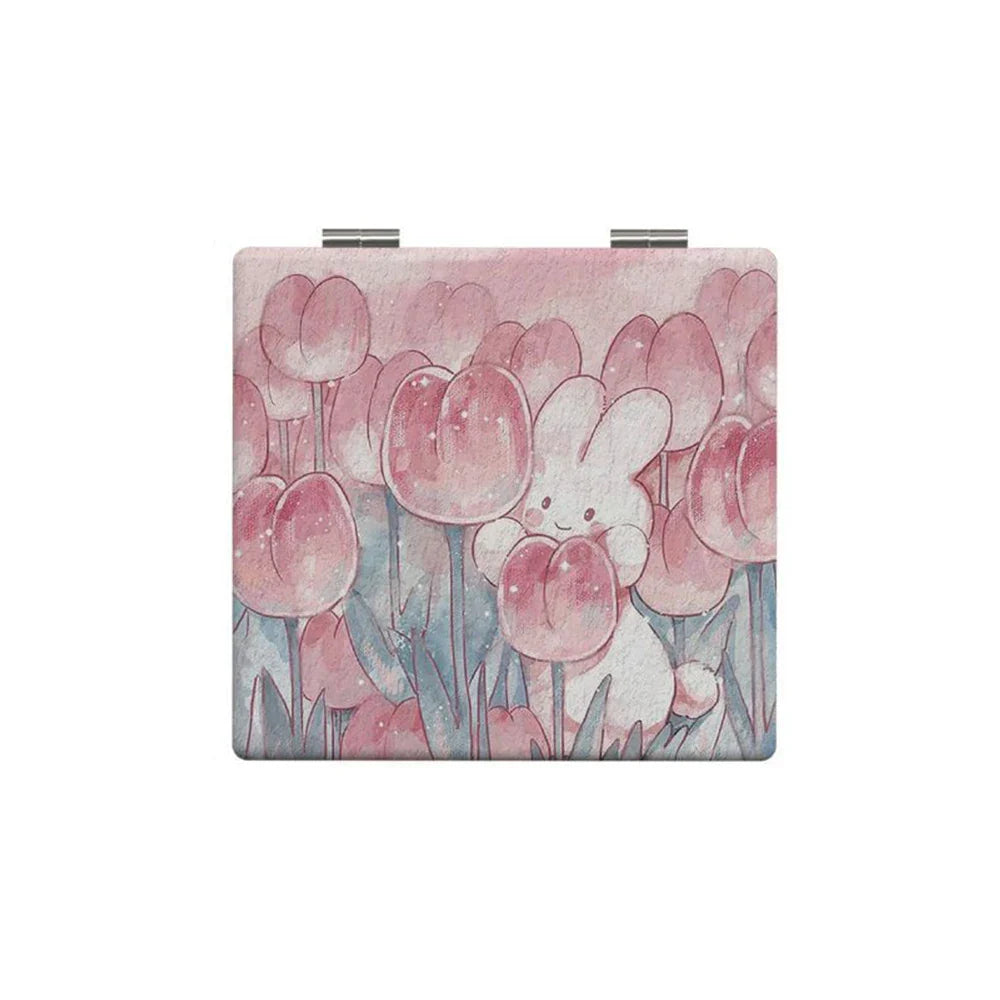 Espelho de Maquiagem Portátil Dupla Face