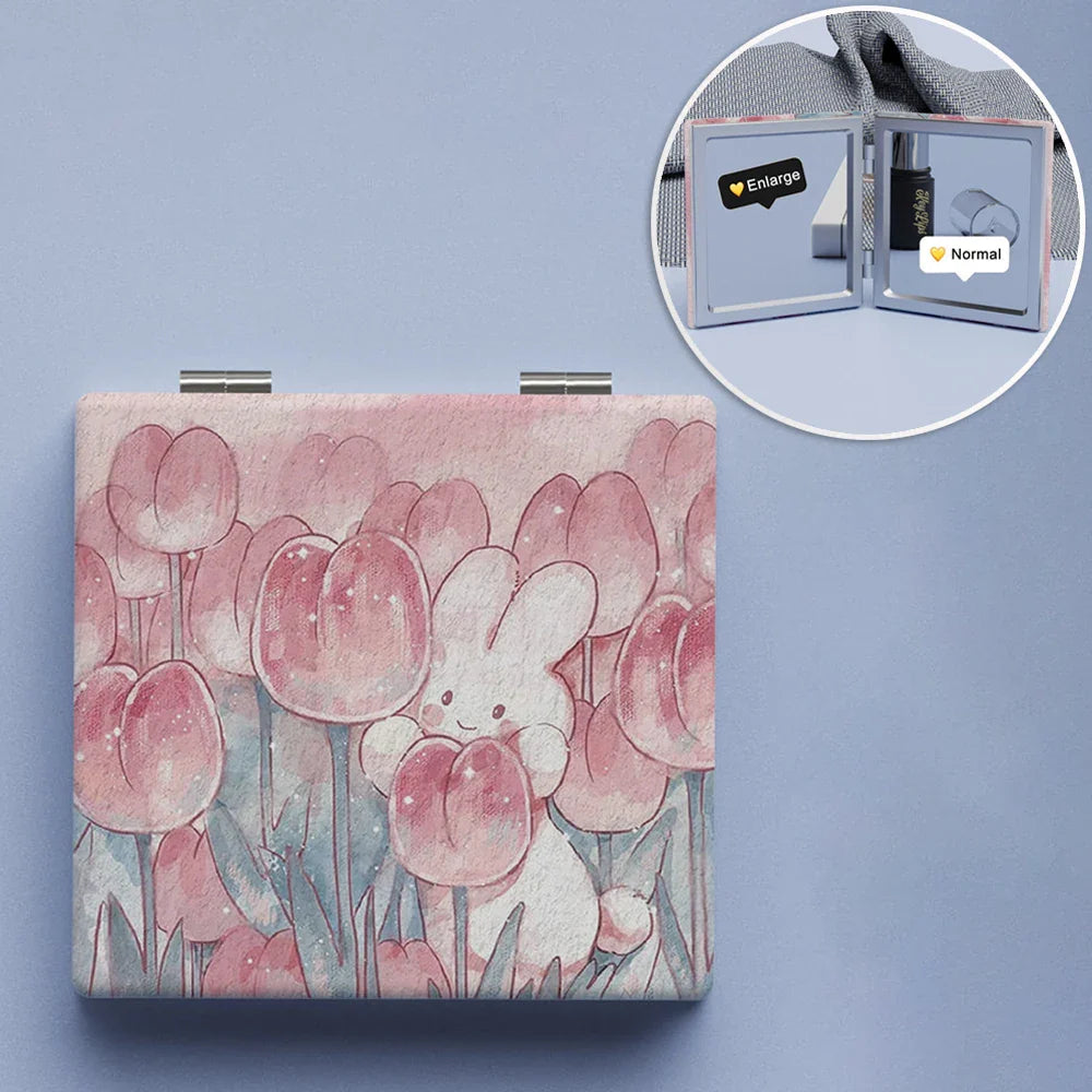 Espelho de Maquiagem Portátil Dupla Face