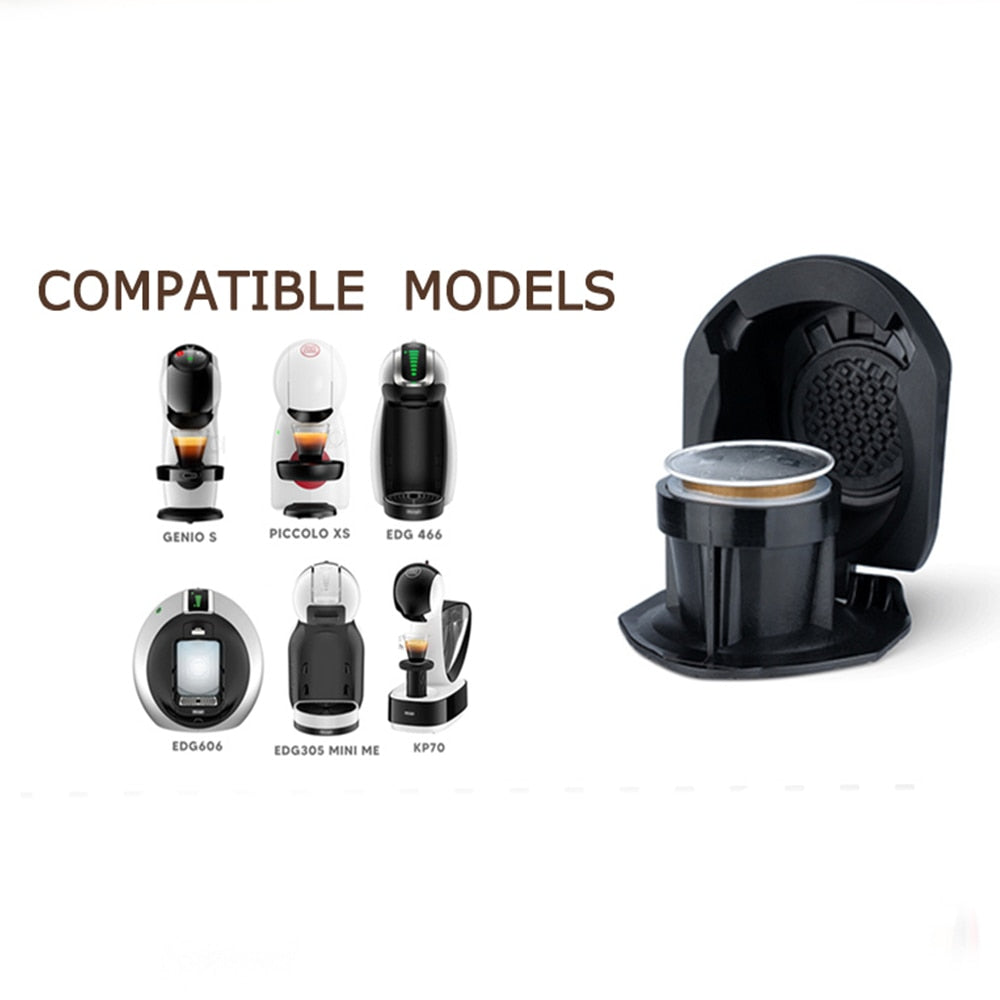 ICafilas Adapter for Dolce Gusto Reusable Capsule Refillable Cafetera Expreso Coffee For  PICCOLO XS/Genio S Machine