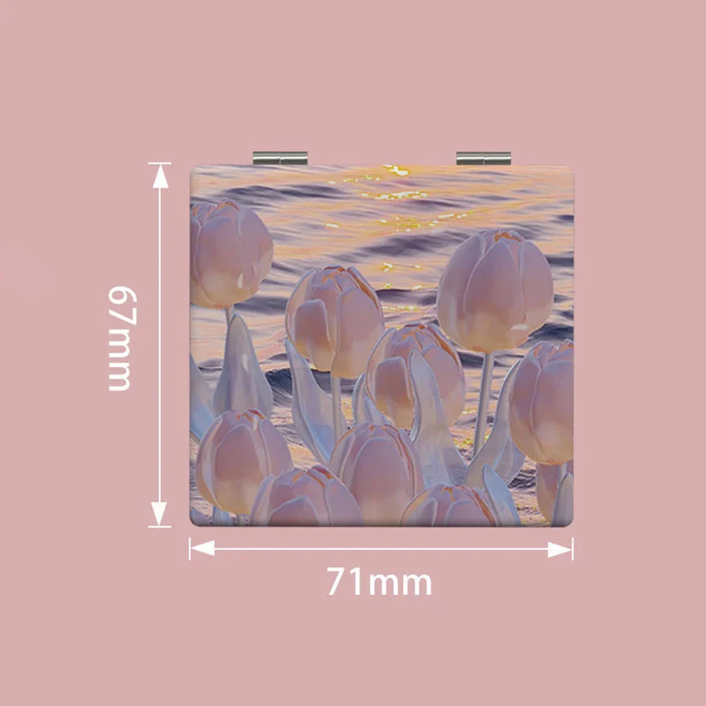 Espelho de Maquiagem Portátil Dupla Face