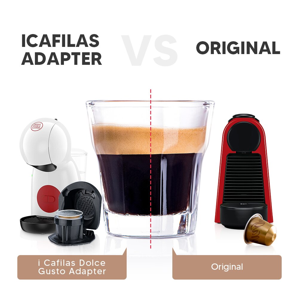ICafilas Adapter for Dolce Gusto Reusable Capsule Refillable Cafetera Expreso Coffee For  PICCOLO XS/Genio S Machine